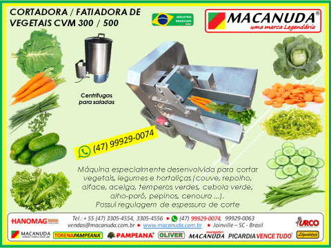 MÁQUINA MACANUDA DE FATIAR HORTALIÇAS INDUSTRIAL, VENDAS EM MINAS GERA